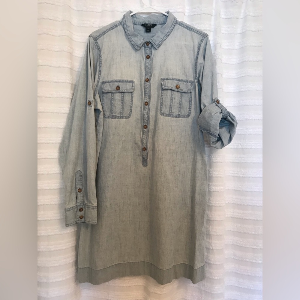 J. Crew Denim Dress  EUC  XL